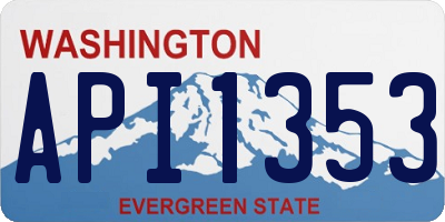 WA license plate API1353