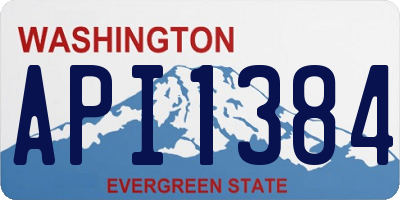 WA license plate API1384
