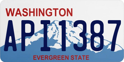 WA license plate API1387