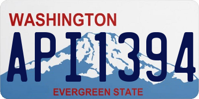 WA license plate API1394