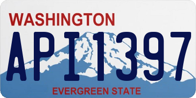 WA license plate API1397