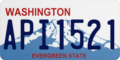 WA license plate API1521