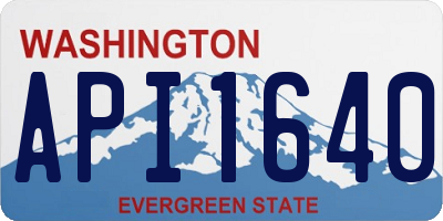 WA license plate API1640
