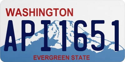 WA license plate API1651