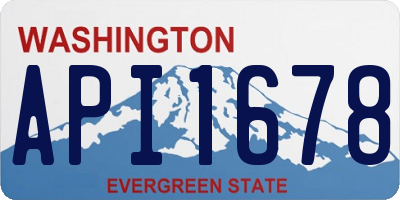 WA license plate API1678