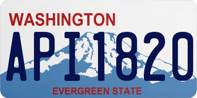 WA license plate API1820