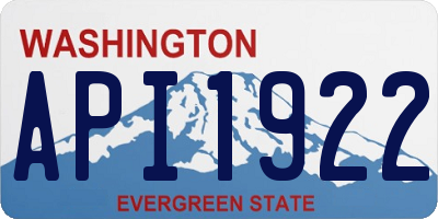 WA license plate API1922