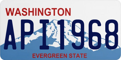 WA license plate API1968