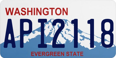 WA license plate API2118