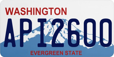 WA license plate API2600