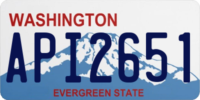 WA license plate API2651