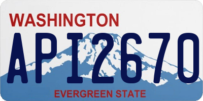 WA license plate API2670