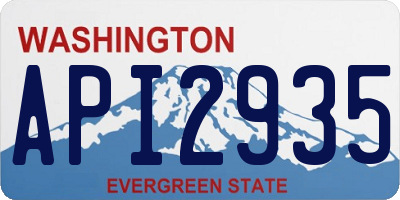 WA license plate API2935