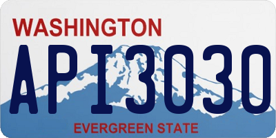 WA license plate API3030