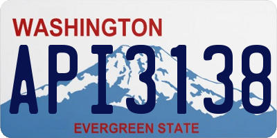 WA license plate API3138