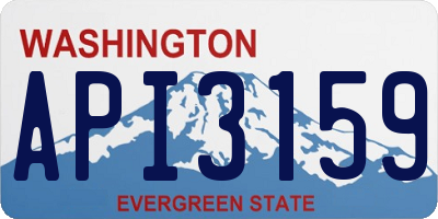 WA license plate API3159