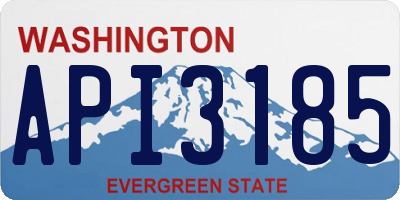 WA license plate API3185