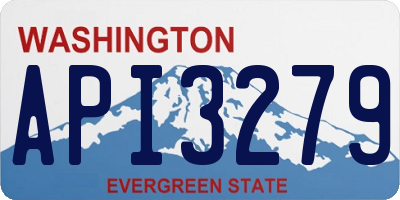WA license plate API3279