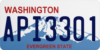 WA license plate API3301