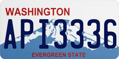 WA license plate API3336