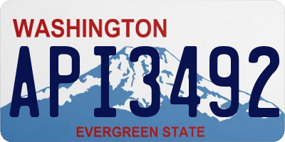 WA license plate API3492