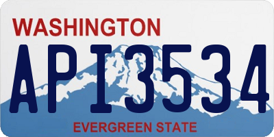 WA license plate API3534