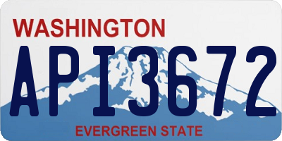 WA license plate API3672