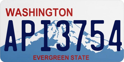 WA license plate API3754