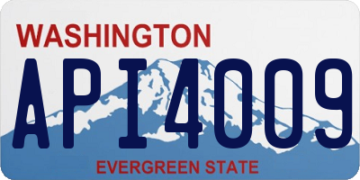 WA license plate API4009