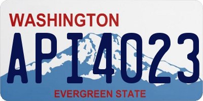WA license plate API4023