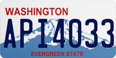 WA license plate API4033