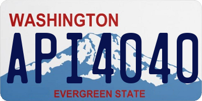 WA license plate API4040