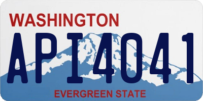 WA license plate API4041