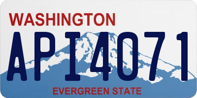 WA license plate API4071