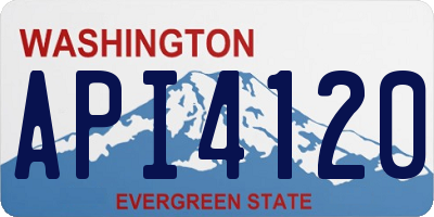 WA license plate API4120