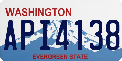 WA license plate API4138