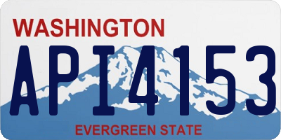 WA license plate API4153