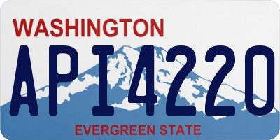 WA license plate API4220