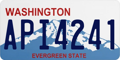 WA license plate API4241