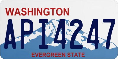WA license plate API4247
