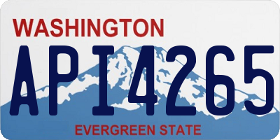 WA license plate API4265