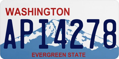 WA license plate API4278