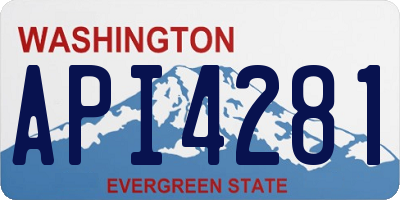 WA license plate API4281
