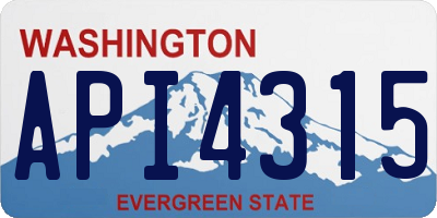 WA license plate API4315
