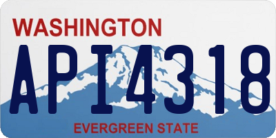 WA license plate API4318