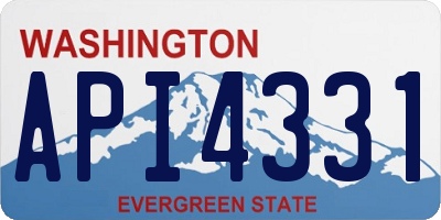 WA license plate API4331