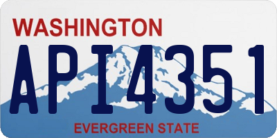 WA license plate API4351
