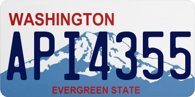 WA license plate API4355