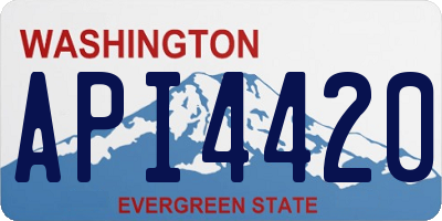 WA license plate API4420