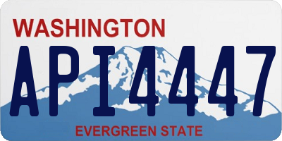 WA license plate API4447